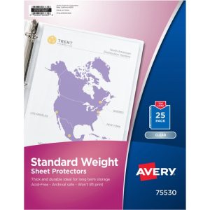 Avery  Sheet Protector,Standard-Weight,8-1/2"x11",25/PK,Clear