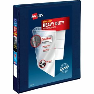 Avery  View Binder, DuraHinge, 1" Capacity, 8-1/2"x11", Navy