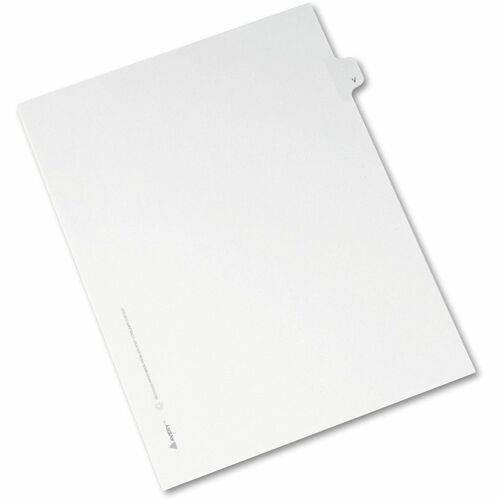 Avery Index Dividers, "V", Side Tab, 8-1/2"x11", 25PK, White