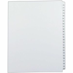 Avery Index Dividers,Collated,176-200,Side Tab,8-1/2"x11",25/ST,WE