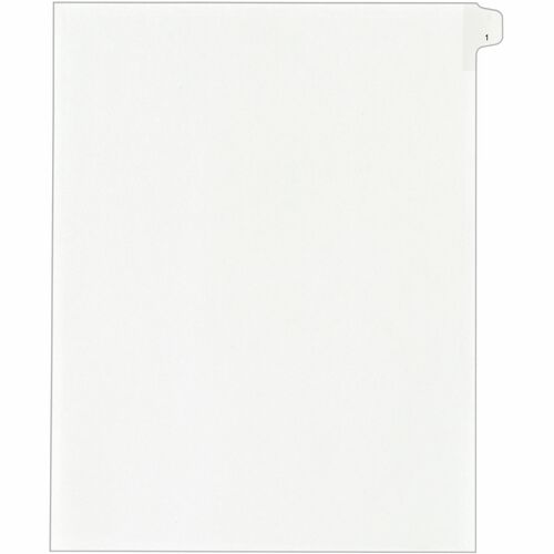 Avery Index Dividers, Side Tab 1 - 1/25 Cut, 8-1/2"x11", 25/PK, WE