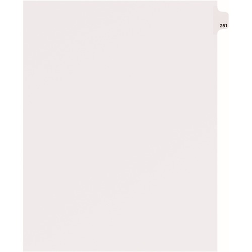 Avery Dividers, "251", Side Tab, 8-1/2"x11", 25/PK, White