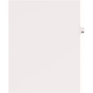 Avery Dividers, "258", Side Tab, 8-1/2"x11", 25/PK, White