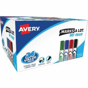 Avery Dry-erase Markers,Chisel Tip,Low-Odor/Nontoxic,24/BX,AST