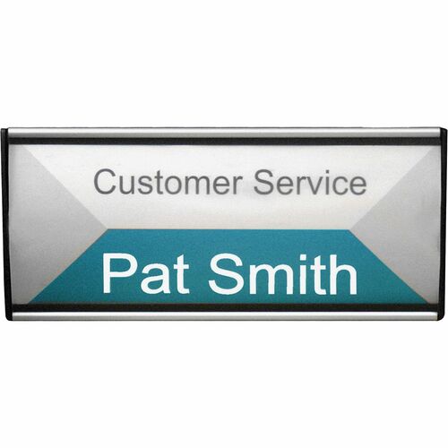 Advantus Corp. Wall/Door Sign,Transparent Plastic Cvr,8-3/4"x5/8"x4", BK/SR