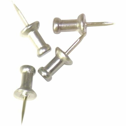 Advantus Corp. Pushpins, 5/8" (16MM), 100/BX, Aluminum