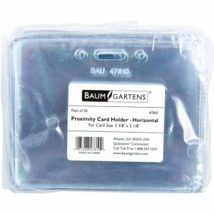 Baumgartens Proximity Badge Holder,Horizontal,3-1/2"x2-3/8",50/PK,Clear