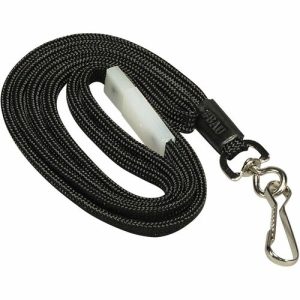 Baumgartens  Breakaway Lanyards, w/ Adj. Slide, 35",12/BX, Black