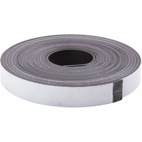 Baumgartens Adhesive Magnetic Tape, Flexible, 1/2"x10' Roll, Black