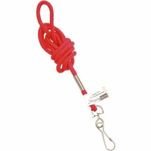 Baumgartens  Standard Lanyard, With Hook, 36" L, Nylon, Red