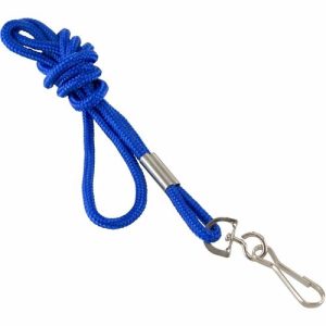 Baumgartens  Standard Lanyard, With Hook, 36" L, Nylon, Blue