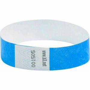 Baumgartens Security Wrist Band,Tear-Resistant,10"x3/4", 100/PK, BE