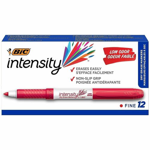 Bic Markers, Dry-erase, Fine Point, Red