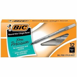 Bic  Ballpoint Pens,Stick,Fine Point,Frost Barrel/BK Ink