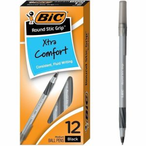 Bic  Pen,Comfort Grip,Nonrefill,Med Pt,BK Ink