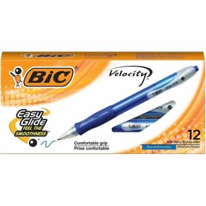 Bic  Ballpoint Pen, Retractable, Medium Point, Blue Ink/Barrel