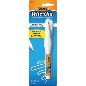 Bic  Correction Pen, Fast Drying, Needlept Tip, 8ml, Blister, WE