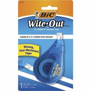 Bic Correction Tape, 1/5"x39.4', Single Line, White