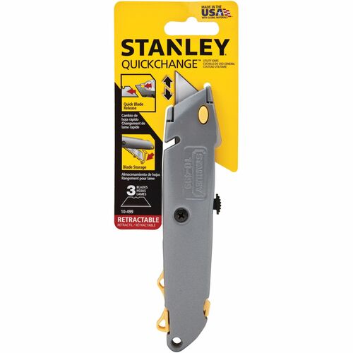 Bostitch (Stanley Bostitch) Quick-Change Utility Knife, w/3 Blades, 6", Black