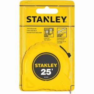 Bostitch (Stanley Bostitch)  Stanley Tape Rule, 25' Long, Thumb Latch Lock, 1" Wide, YW