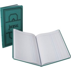 Boorum & Pease  Account Book, Journal-Ruled, 150 Pages, 12-1/8"x7-5/8", Blue