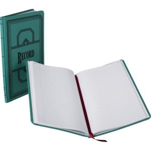 Boorum & Pease  Account Book, Record-Ruled, 150 Pages, 12-1/8"x7-5/8", Blue